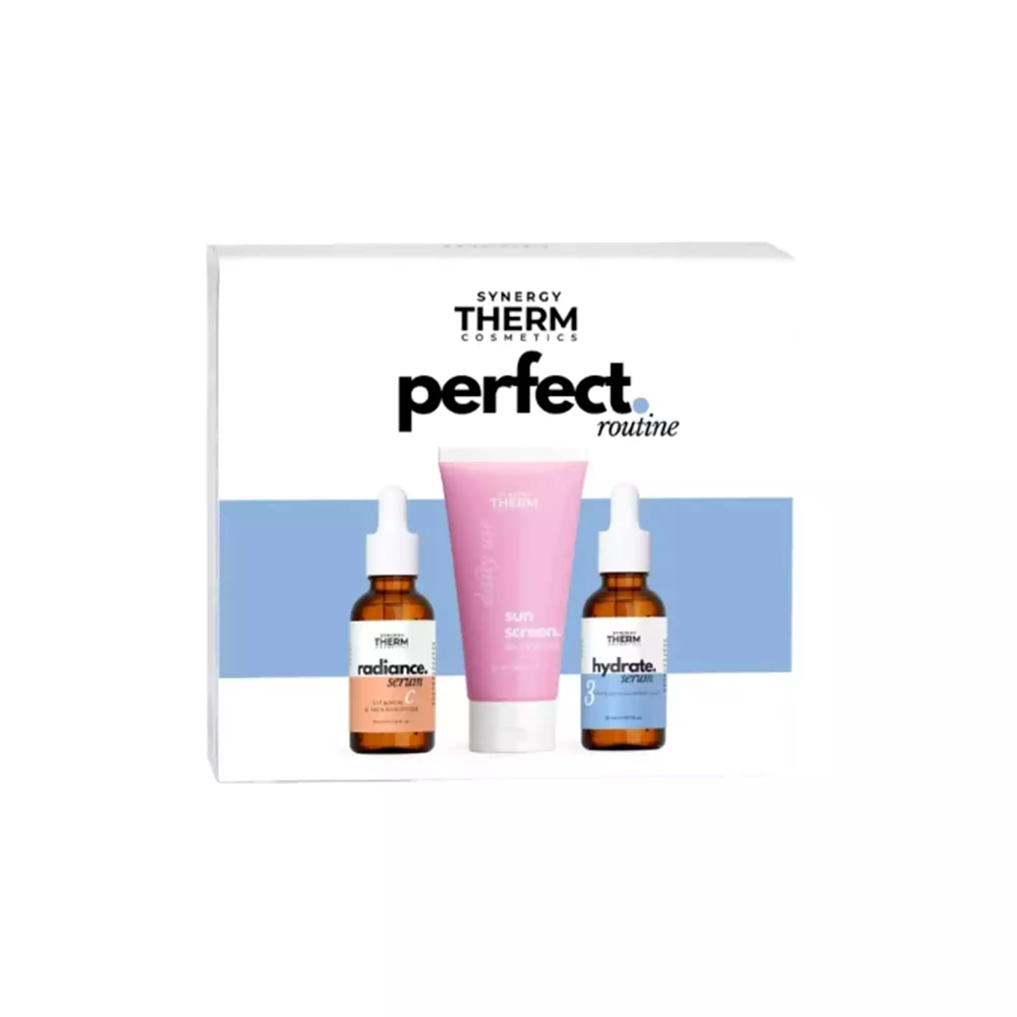 Synergy Therm Ρουτίνα Περιποίησης Radiance Hydrate SPF - BeautyNet - - Το πακέτο Ρουτίνας Λάμψης & Ενυδάτωσης συνδυάζει δύο ορούς υψηλής ποιότητας για να σας προσφέρει αξεπέραστα αποτελέσματα. Synergy Therm Ρουτίνα Περιποίησης Radiance Hydrate SPF - BeautyNet - Synergy Therm Ρουτίνα Περιποίησης Perfect Routine Radiance Hydrate SPF