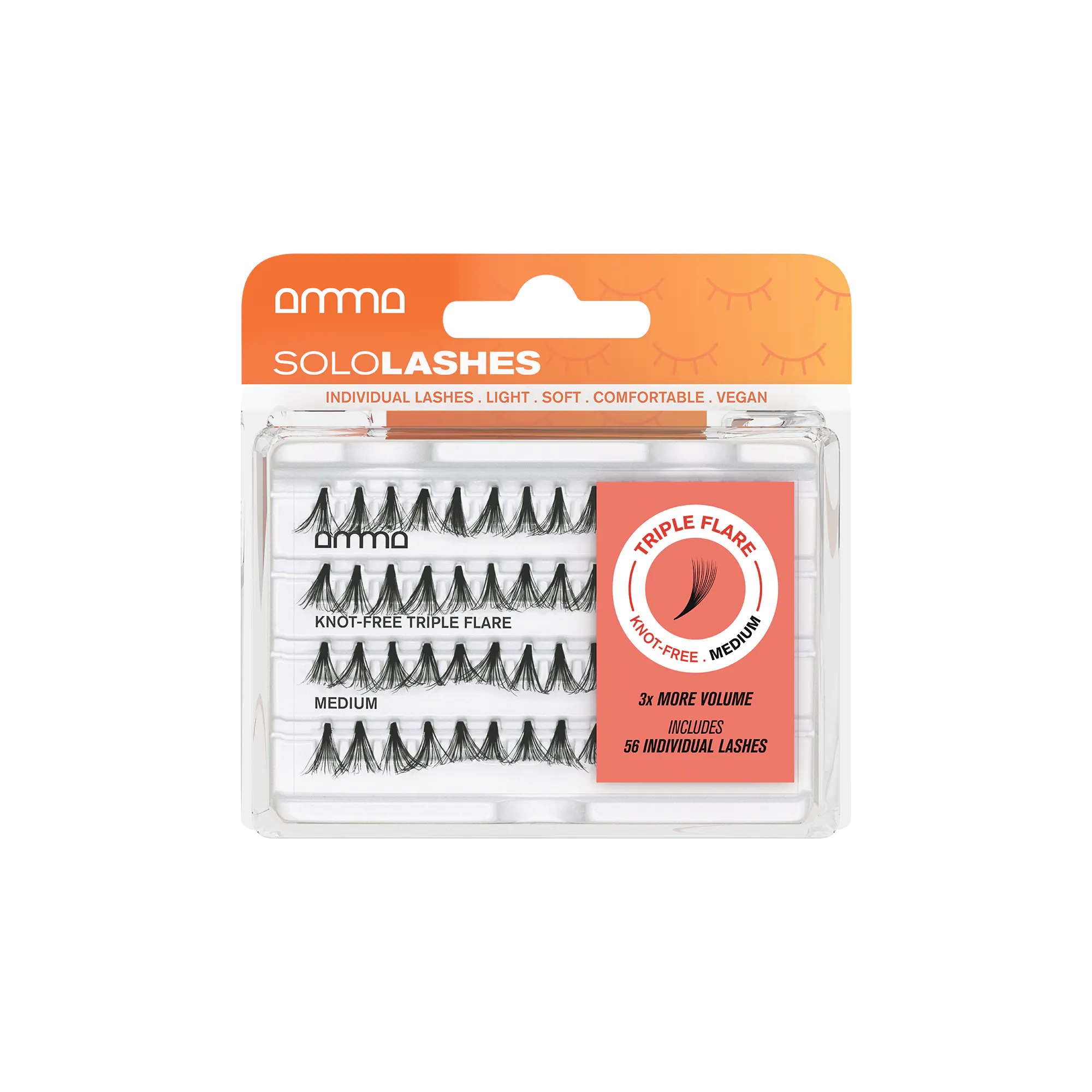 Amma Βλεφαρίδες Τουφάκια Solo Knot-Free Triple Flare M - BeautyNet - - Οι Amma Βλεφαρίδες Τουφάκια Solo Knot-Free Triple Flare M (Medium) προσφέρουν φυσική πυκνότητα και μήκος στις βλεφαρίδες σας. Amma Βλεφαρίδες Τουφάκια Solo Knot-Free Triple Flare M - BeautyNet -